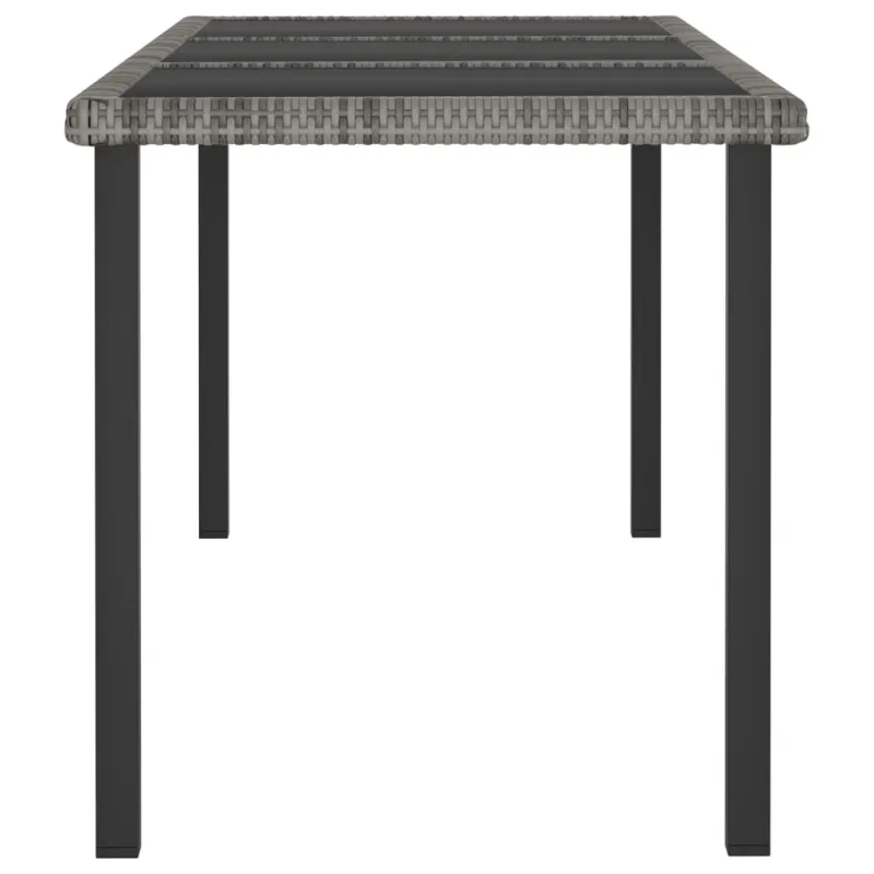 Sodo valguslaud, hallikas, 180x70x73cm, polürottan