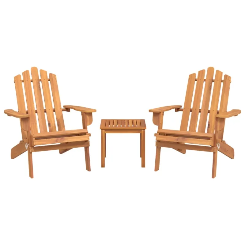 Sodo Adirondack-ryhmä, 3 osaa, akatsiapuun massiivia