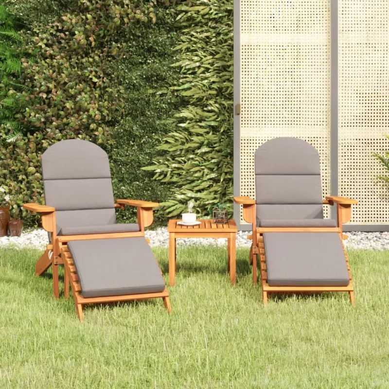 Sodo Adirondack-sets, 3-osat, akatiamateriaalista valmistettu kokonaisuus