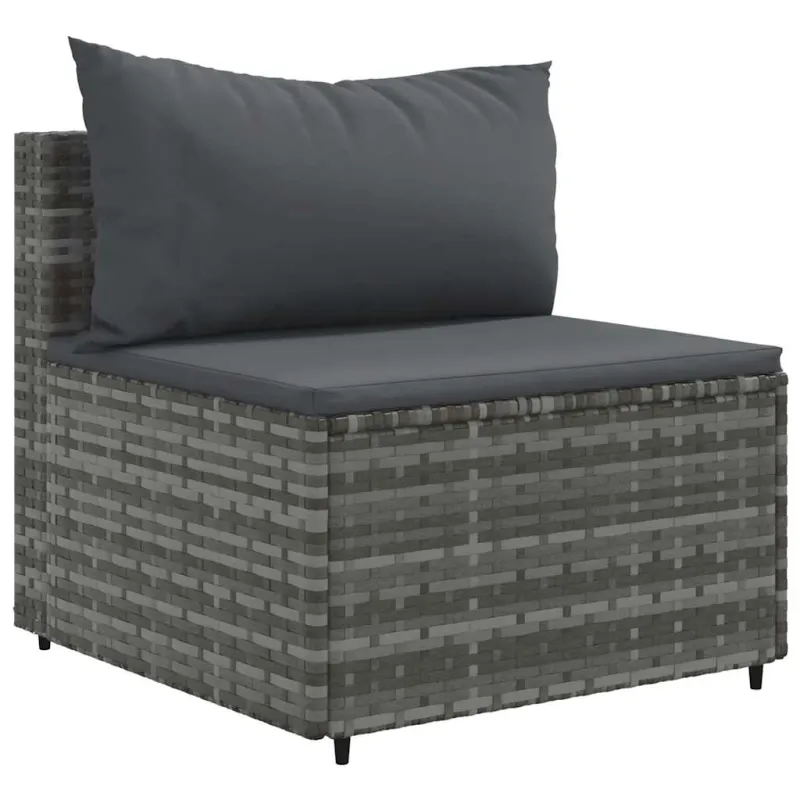 Sofoksen 7-os osainen setti tyynyine, harmaa, polyratasta