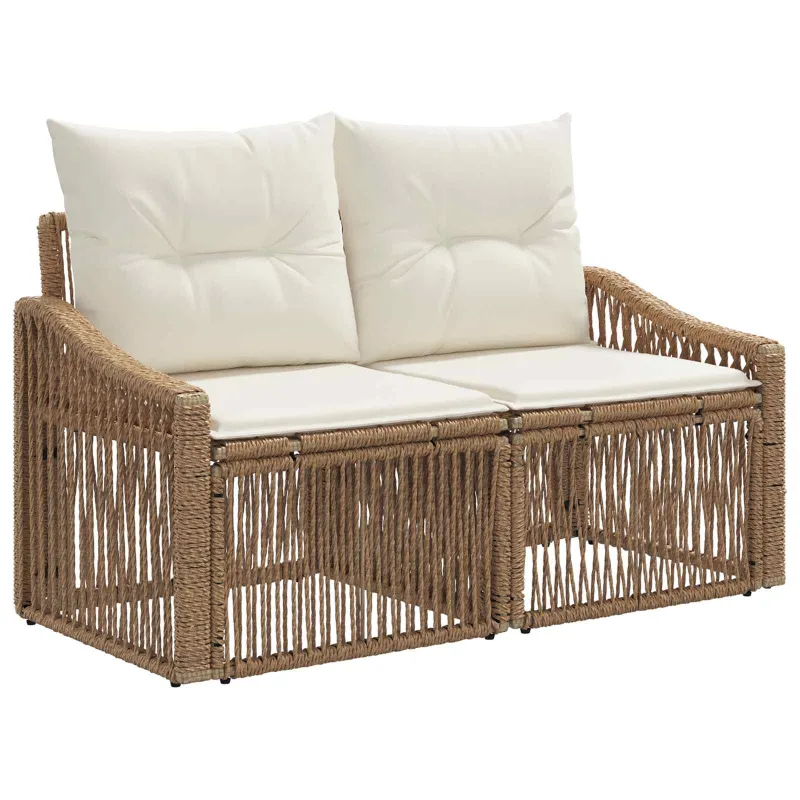 Sodo sohvaryhmä 9 osaa, hiekansävyinen polyrattana
