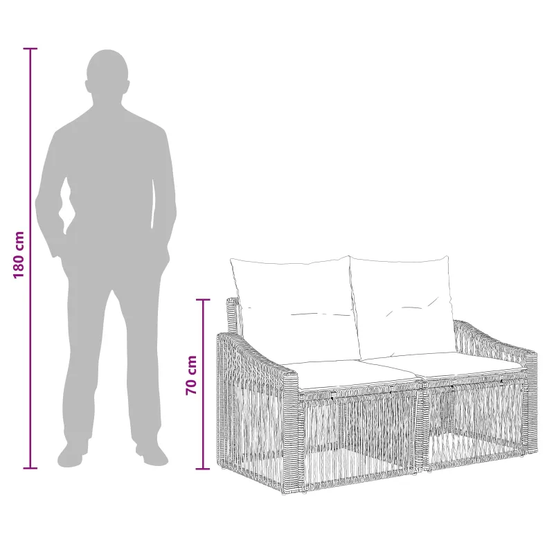 Sodo sohvaryhmä 12 osaa, hiekansävyinen polyrattana