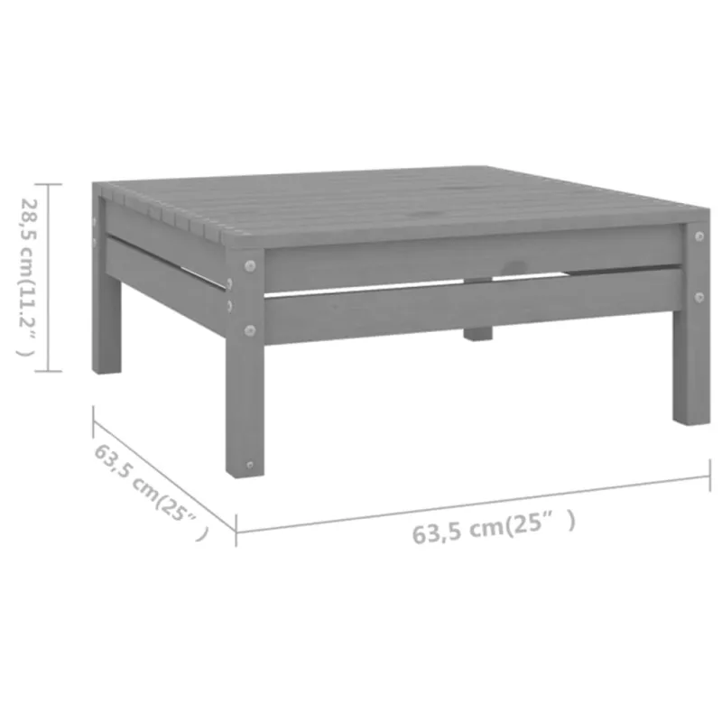 Sodo poilto kalustekokonaisuus, 8 osaa, harmaa, kuusipuuta