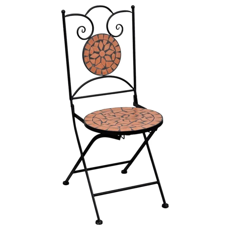 Bistrokalustekokonaisuus, 3D, terrakotta, keramiikka, mosaiikki