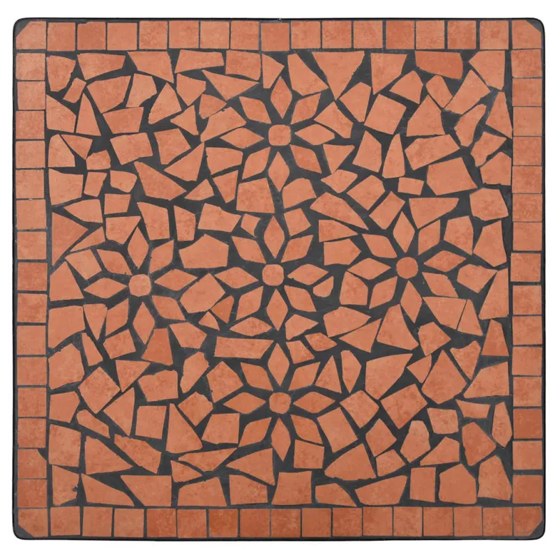 Bistrokalustekokonaisuus, 3D, terrakotta, keramiikka, mosaiikki