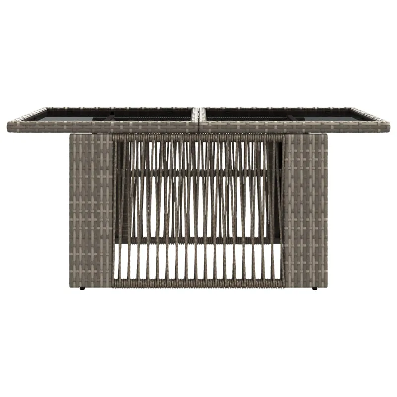 Soodan pöytä Pilka 100 x 55 x 37 cm PE Rattan ja Lasia