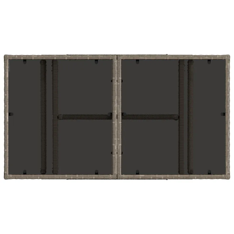 Soodan pöytä Pilka 100 x 55 x 37 cm PE Rattan ja Lasia