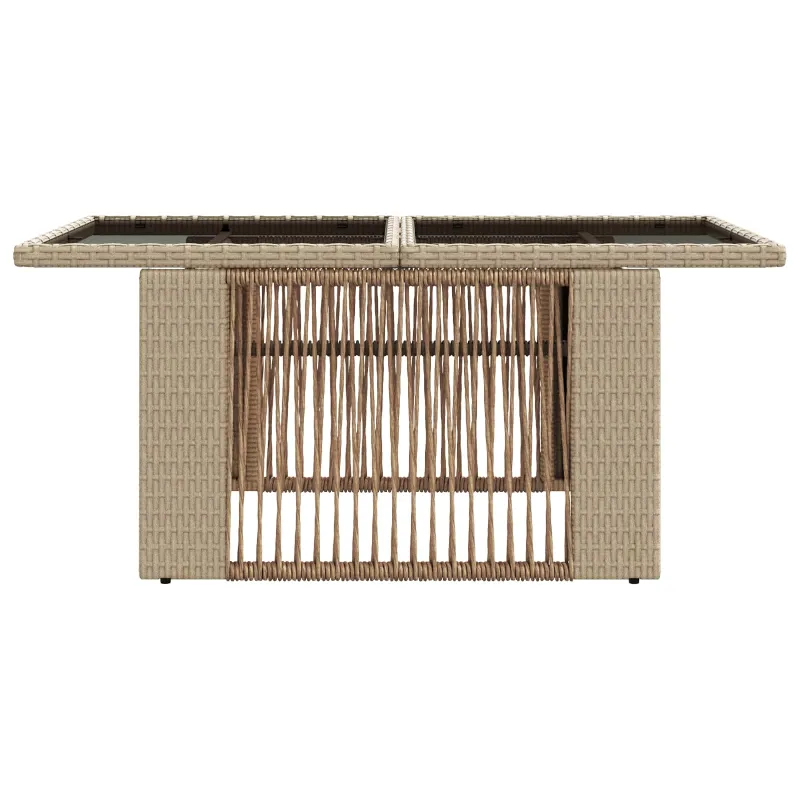 Sodo pöytä Hiekka 100 x 55 x 37 cm PE Rattan ja Kivi