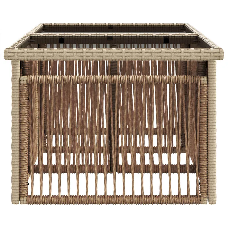 Sodo pöytä Hiekka 100 x 55 x 37 cm PE Rattan ja Kivi