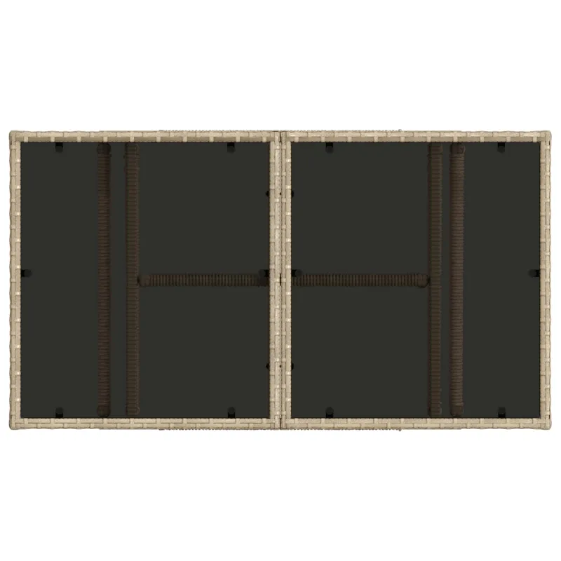 Sodo pöytä Hiekka 100 x 55 x 37 cm PE Rattan ja Kivi