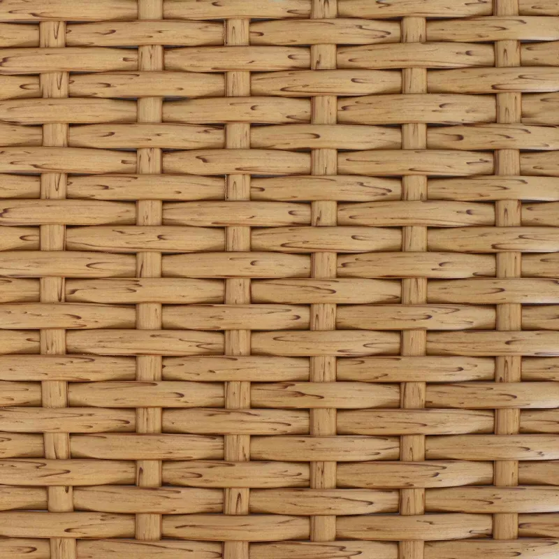 Sodo pöytä Luonnollinen 55 x 55 x 37 cm PE Rattan ja Lasia