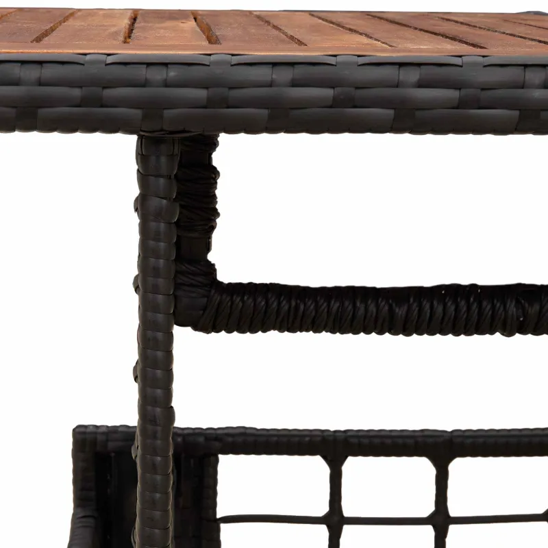 Sodo pöytä Musta ja luonnollinen 100 x 55 x 37 cm