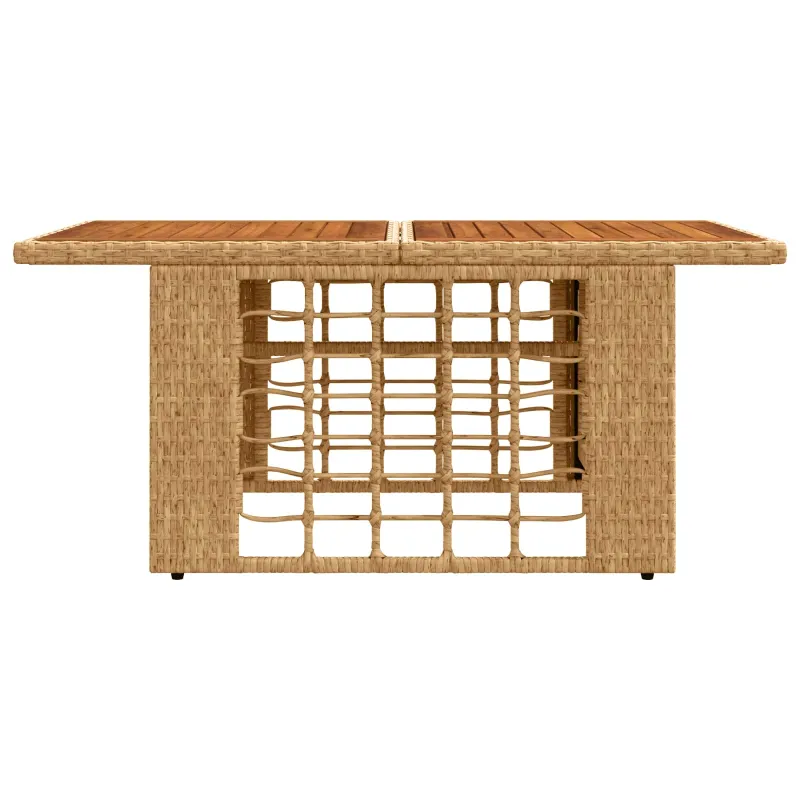 Sodo pöytä, luonnollinen 100 x 55 x 37 cm, PE-rattan ja lasi