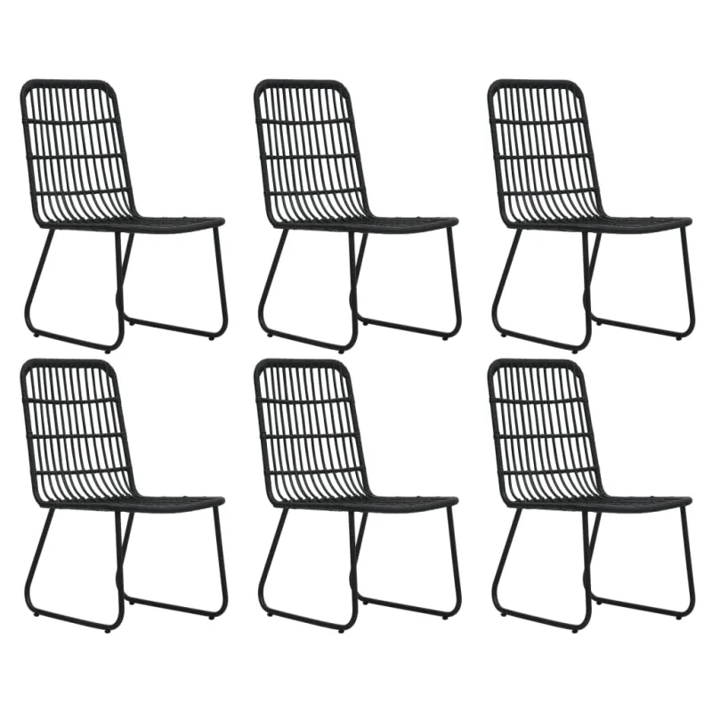 Lauko söögikomplekt, 7 osa, polürotan ja klaas