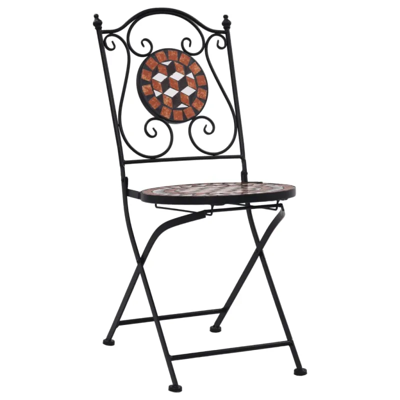 Bistrokalustekoko, 3 osaa, terrakotta, keramiikka, mosaiikki