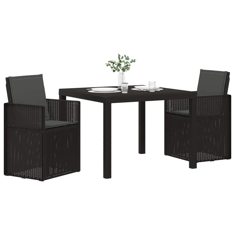 Sodo söögikomplekt koos padjaga, 3 tükki, Antratsiit PP