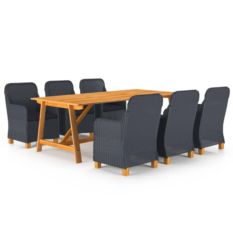 Sodo söögitoa komplekt, 7 osa, tumehall