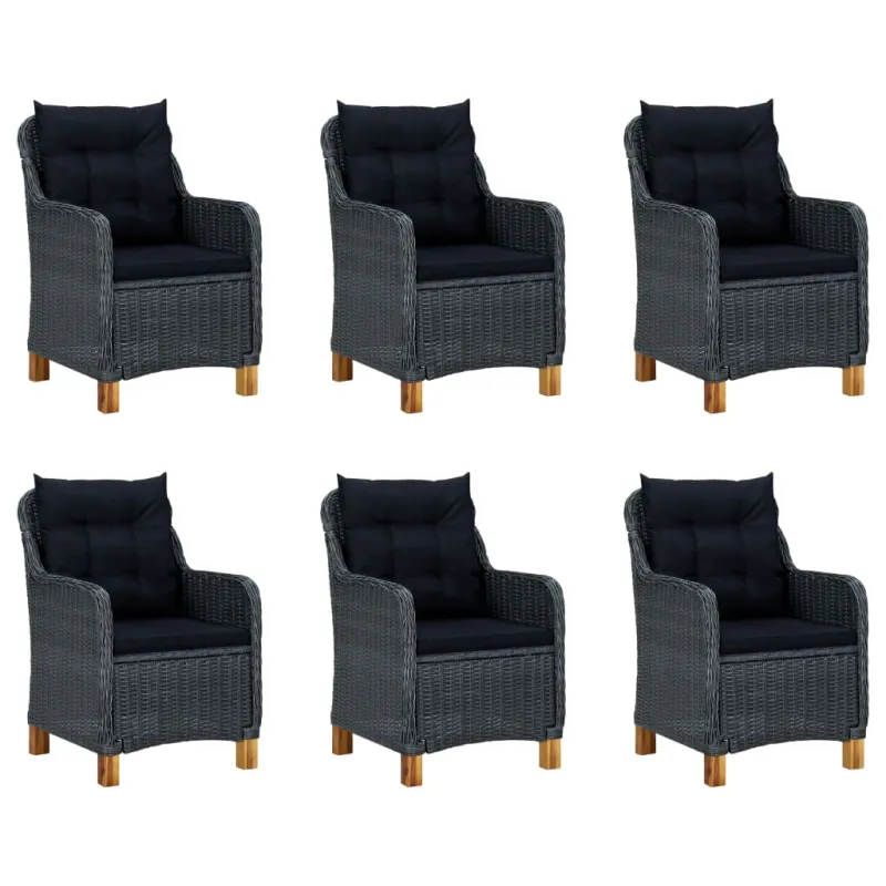 Sodo söögitoa komplekt, 7 osa, tumehall
