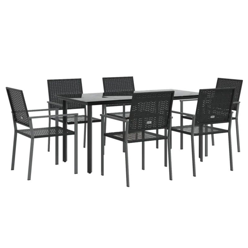 Sodo söögitoa mööblikomplekt, 7 osa, polirattana/teras