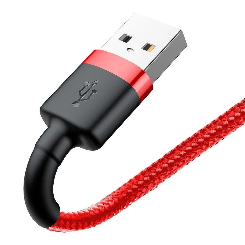 Baseus Cafule USB Lightning kaabel 2.4A 1m (must + punane) universaalne