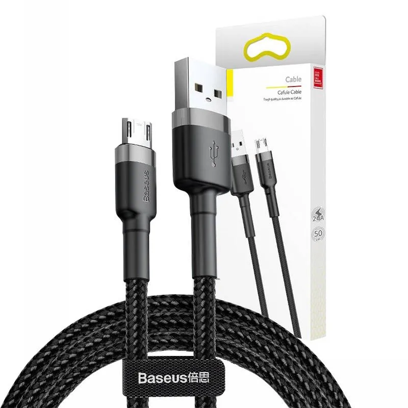 Baseus Cafule Micro USB kaabel 2.4A 1m (Hall + Must) universaalne