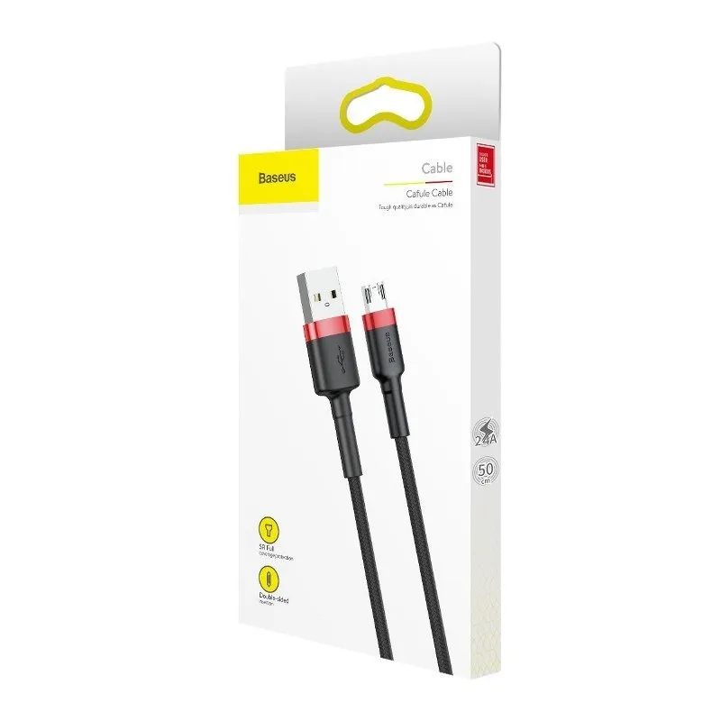 Baseus Cafule Micro USB kaabel 1,5A 2m (Punane+Must) universaalne