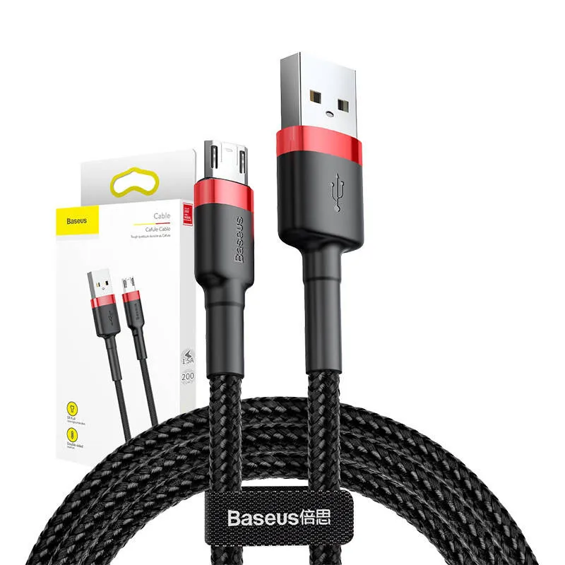 Baseus Cafule Micro USB kaabel 1,5A 2m (Punane+Must) universaalne