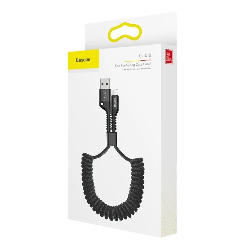 Baseus Kevadelvedel Lightning-kaabel 1m, 2A (must) universaalne