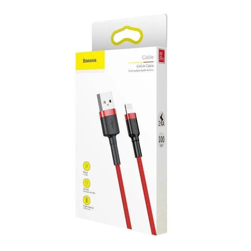 Baseus Cafule USB Lightning Kaabel 2,4A 0,5m (Punane) universaalne