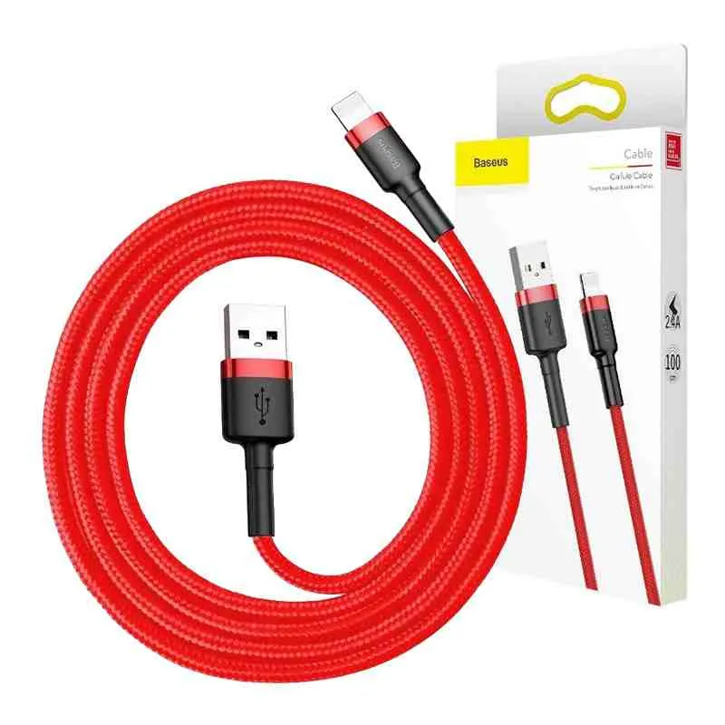 Baseus Cafule USB Lightning Kaabel 2,4A 0,5m (Punane) universaalne
