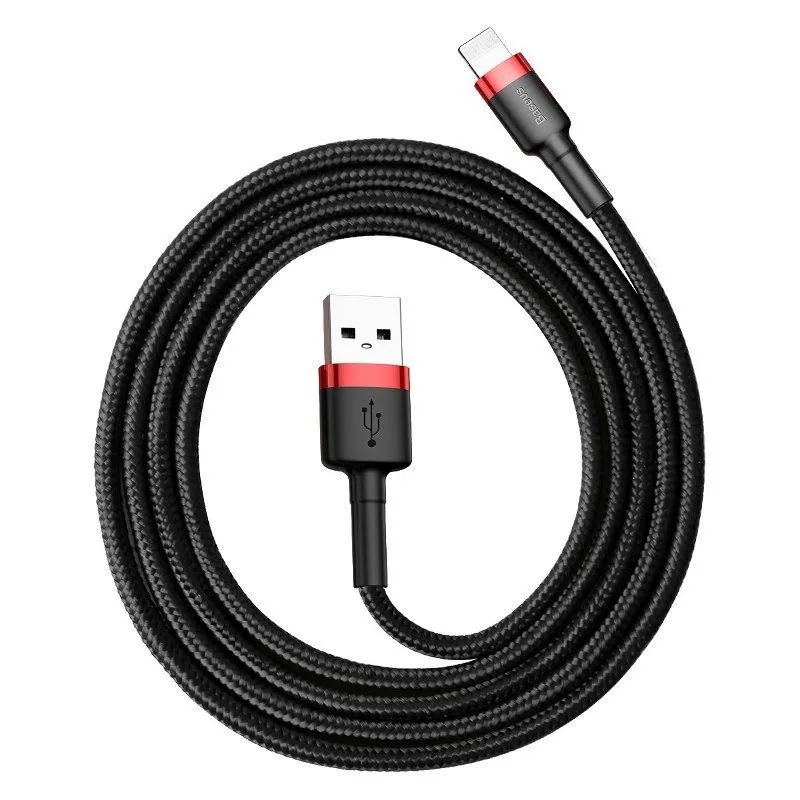 Baseus Cafule USB Lightning Kaabel 1,5A 2m (Must+Punane) universaal