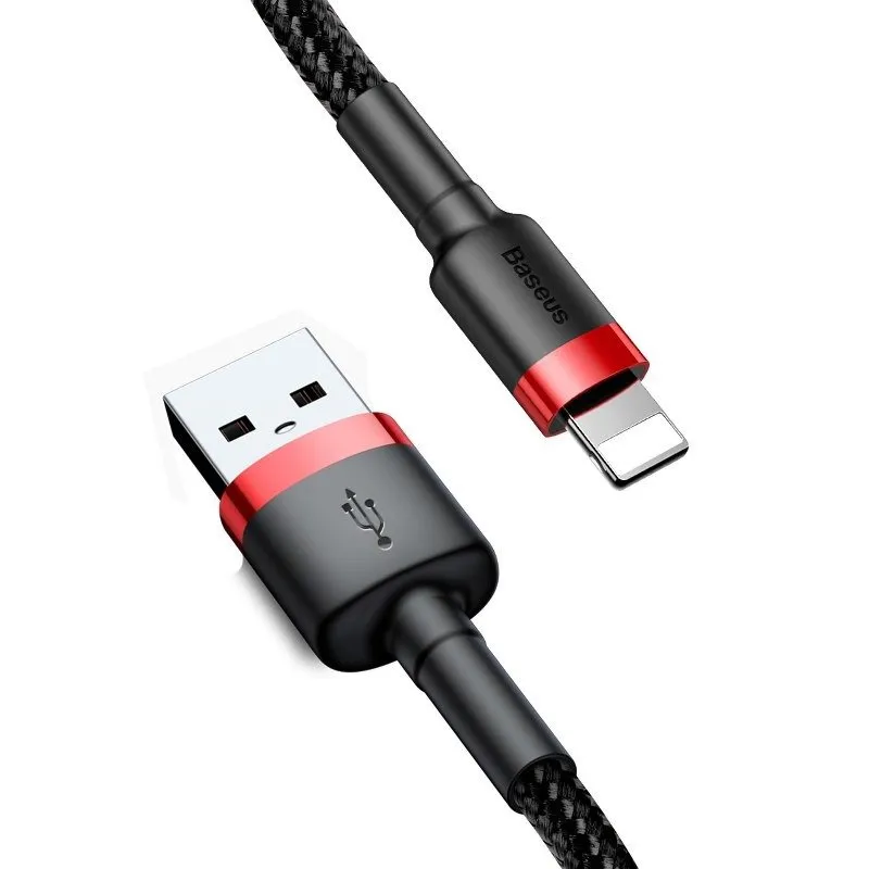 Baseus Cafule USB Lightning Kaabel 1,5A 2m (Must+Punane) universaal