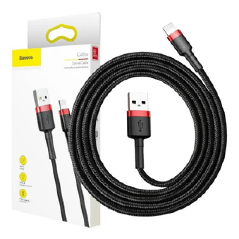 Baseus Cafule USB Lightning Kaabel 1,5A 2m (Must+Punane) universaal