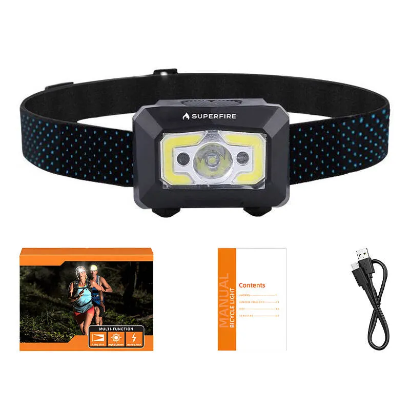 Superfire X30 pealamp, 340 lm, USB, 5 režiimi, 130 m universaalne
