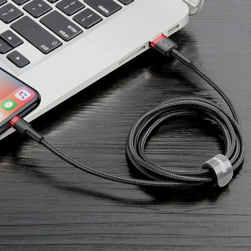 Baseus Cafule USB Lightning kaabel 2,4A 1m (Punane+Must) universaalne