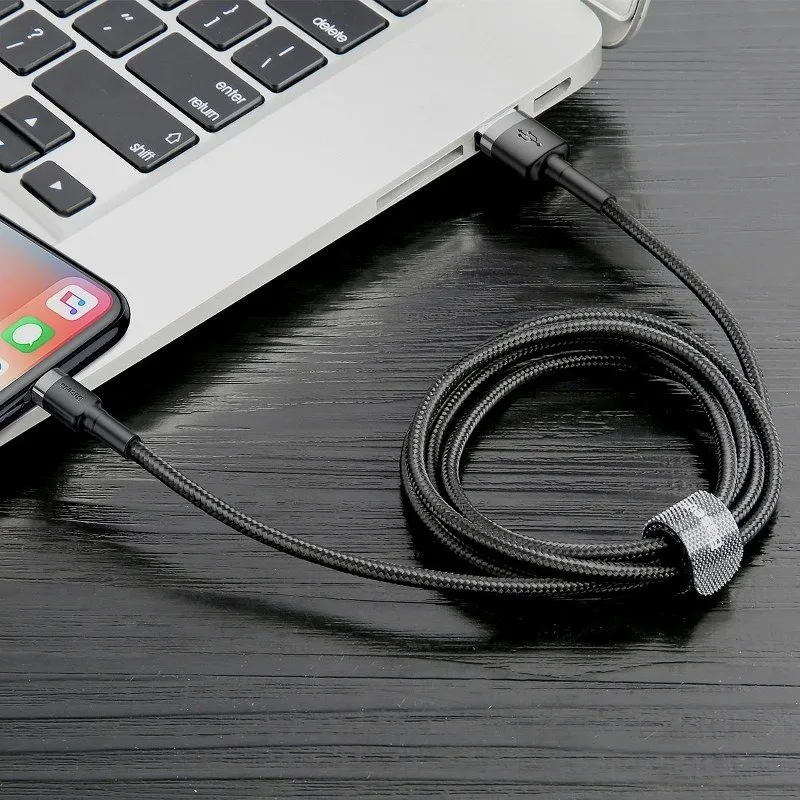 Baseus Cafule USB Lightning Kaabel 2.4A 0,5m (Hall+Must) universaalne
