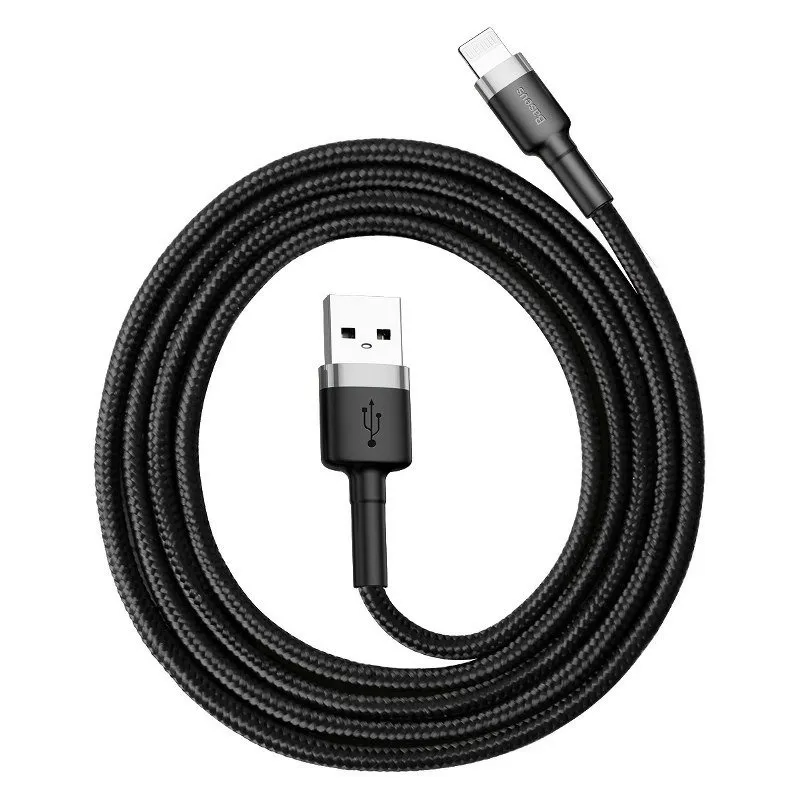 Baseus Cafule USB Lightning kaabel 2,4A 1m (Hall+Must) universaalne