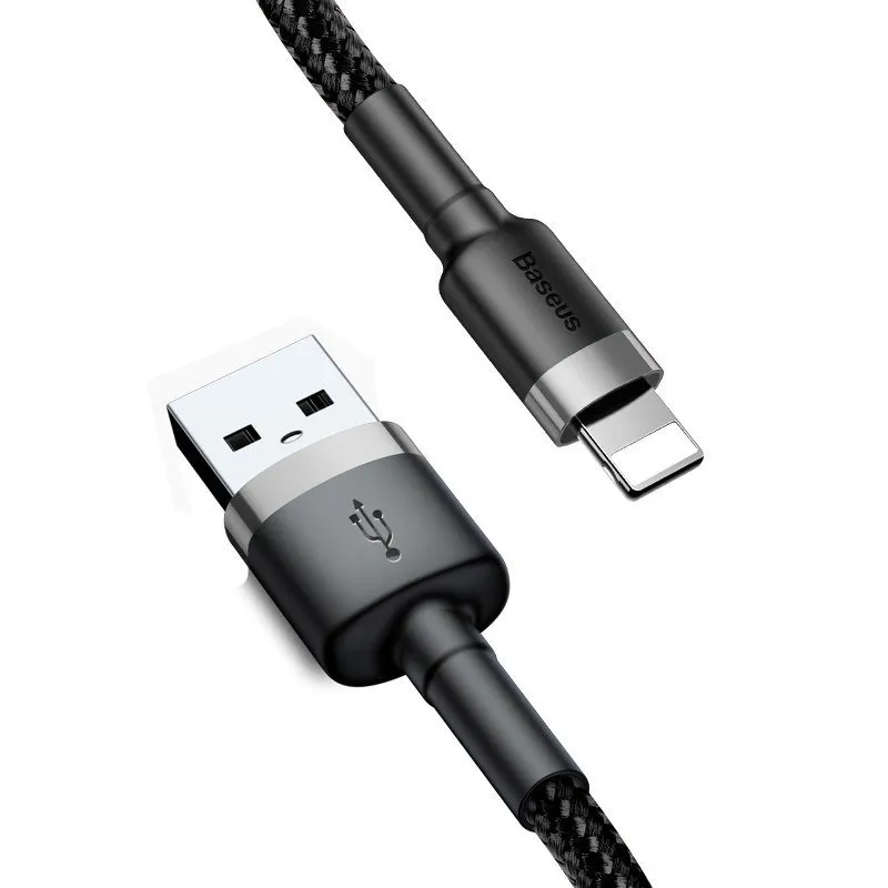 Baseus Cafule USB Lightning kaabel 2,4A 1m (Hall+Must) universaalne