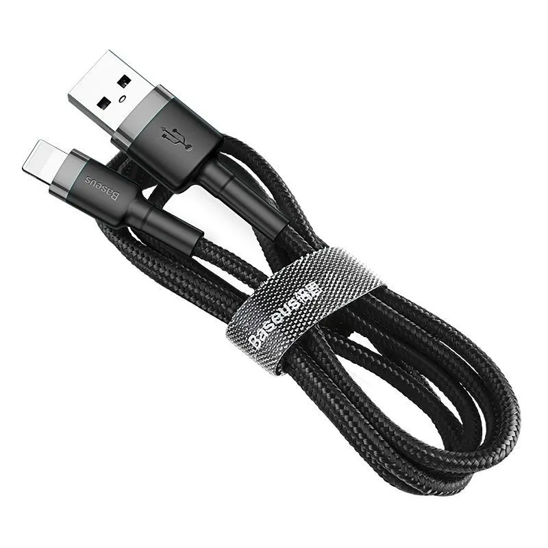 Baseus Cafule USB Lightning kaabel 2,4A 1m (Hall+Must) universaalne