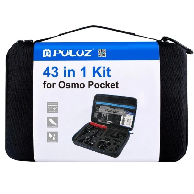 43-osaline Puluz spordikaamerate tarvikute komplekt (sh Osmo Action 5 Pro, Ace Pro 2) PKT47 universaalne