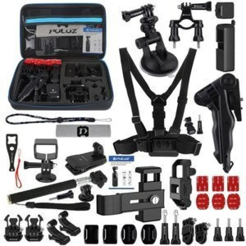 43-osaline Puluz spordikaamerate tarvikute komplekt (sh Osmo Action 5 Pro, Ace Pro 2) PKT47 universaalne