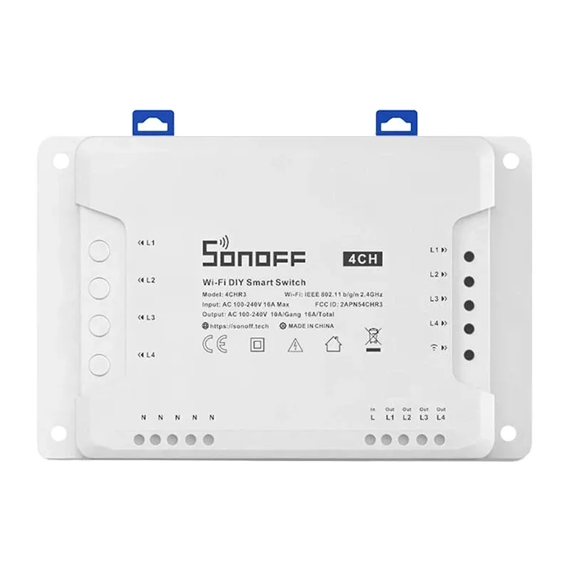 SONOFF WiFi Nutikas Lüliti 4CHR3 universaalne