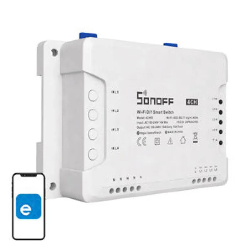 SONOFF WiFi Nutikas Lüliti 4CHR3 universaalne