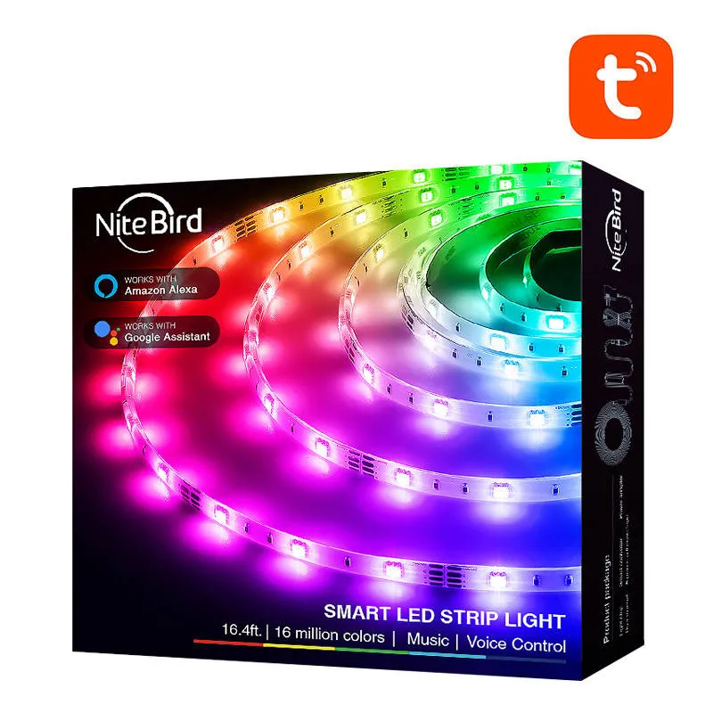 Smart WiFi RGB LED valgustuslint NiteBird SL3 (2x5m), Tuya universaal