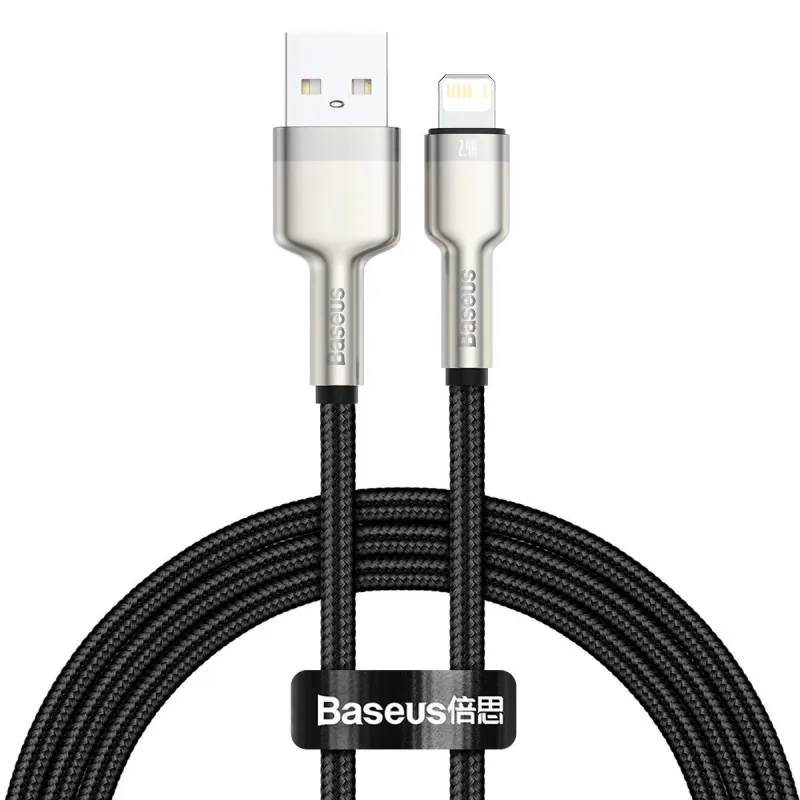 USB-kaabel Lightning Baseus Cafule, 2.4A, 1m (must) universaalne