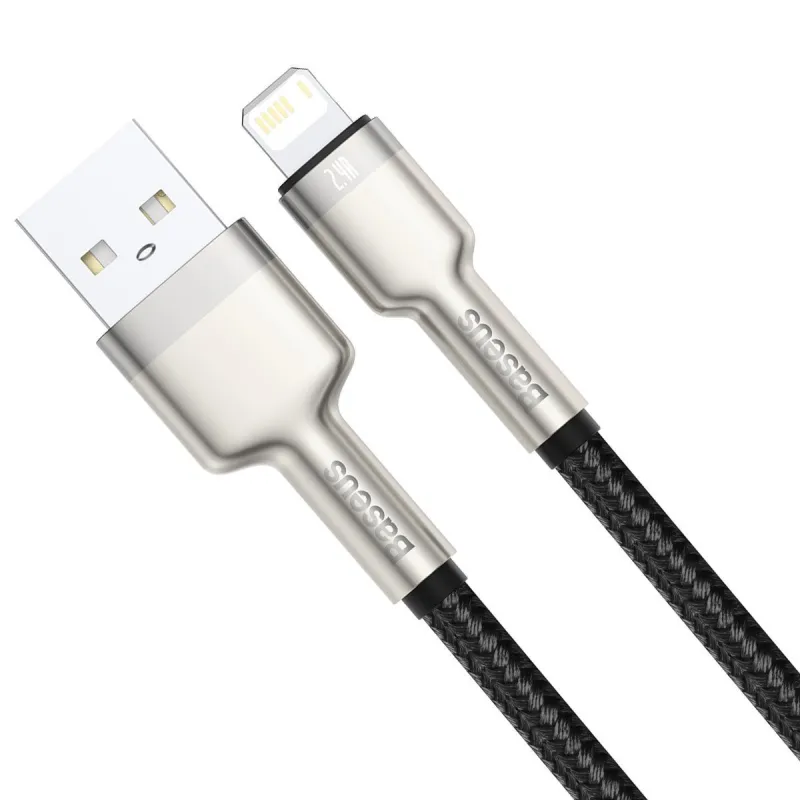 USB-kaabel Lightning Baseus Cafule, 2.4A, 1m (must) universaalne