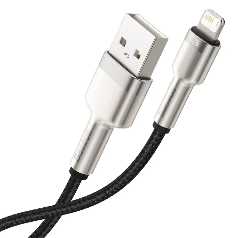 USB-kaabel Lightning Baseus Cafule, 2.4A, 1m (must) universaalne