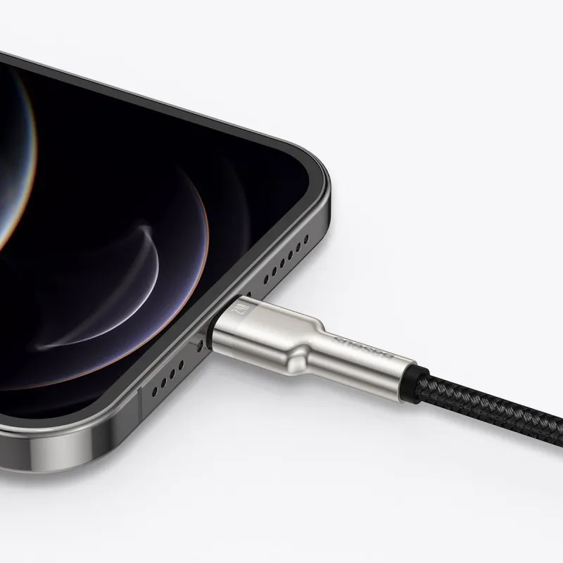 USB-kaabel Lightning Baseus Cafule, 2.4A, 1m (must) universaalne