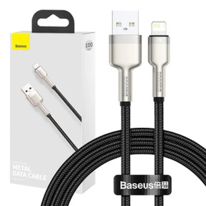 USB-kaabel Lightning Baseus Cafule, 2.4A, 1m (must) universaalne