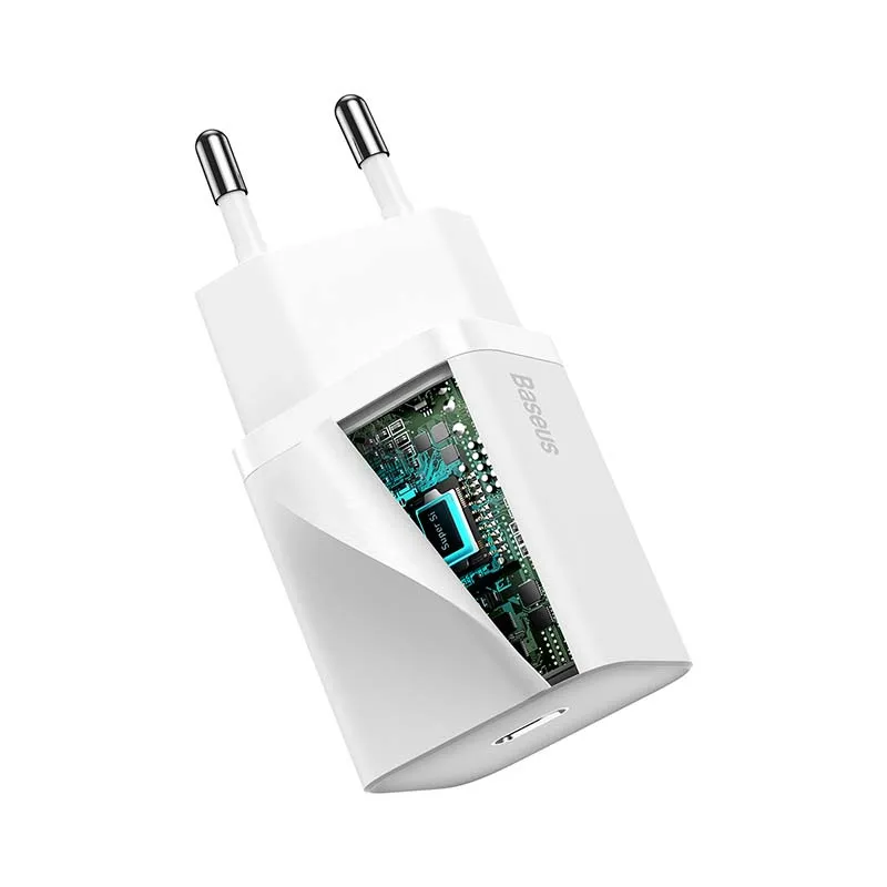 Baseus Super Si Quick Laadija 1C 20W (valge) universaalne